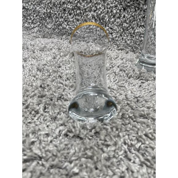 Vtg Circleware Crystal 7 1/8” Gold Encrusted Trim 10Oz Pilsner Glass Classique 5 - Picture 4 of 10